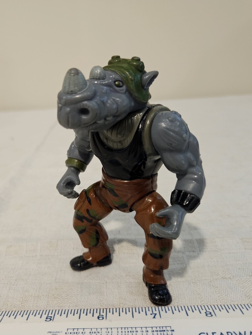 Vintage 1988 TMNT Ninja Turtles Rocksteady Action Figure 5" Playmates
